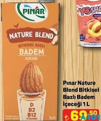 PINAR NATURE BLEND BİTKİSEL BAZLI BADEM İÇECEĞİ 1 L